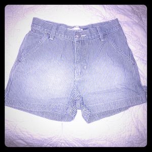 Gap Blue/White Striped Carpenter Shorts